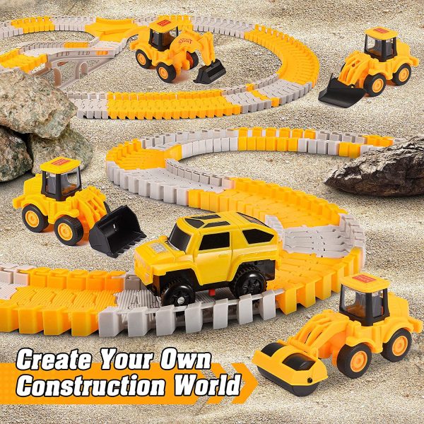 Toys for 3-12 Year Old Boys, TopDollo Construction Toys Cars for Boys Gifts Age 3-12 Race Track Cars Boys Toys Age 3-12 Track Toys Cool Toys for Kids 3-12 Engineering Toys Stem Building Toys - Image 3