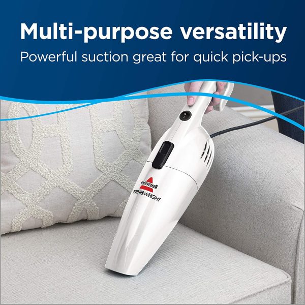 Bissell - Stick Vacuum - Featherweight White - Ultra-lightweight and compact - Versatile Lift-Off Hand Vacuum - 2.1 Amp motor in a 3lb vacuum - Image 6