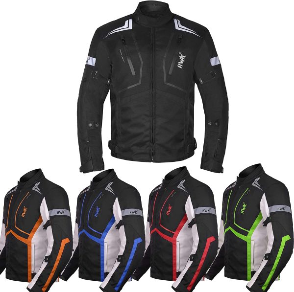 Motorcycle Jacket For Men Textile Motorbike Dualsport Enduro Motocross Racing Biker Riding CE Armored Waterproof All-Weather (Black, Small) - Image 8