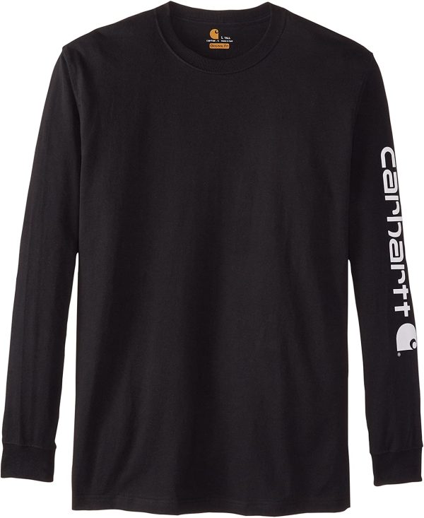 Carhartt Mens Signature Sleeve Logo Long Sleeve T-Shirt (Regular and Big & Tall Sizes) - Image 3