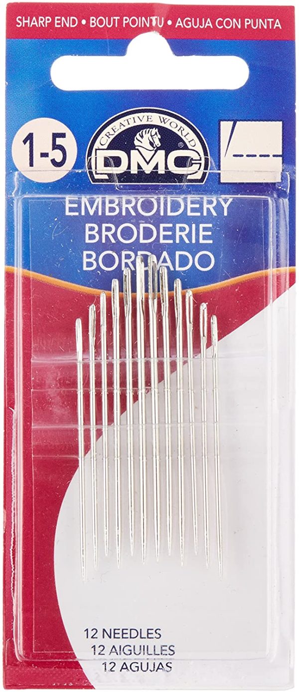 1765-1/5 Embroidery Hand Needles, 12-Pack, Size 1/5 - Image 2