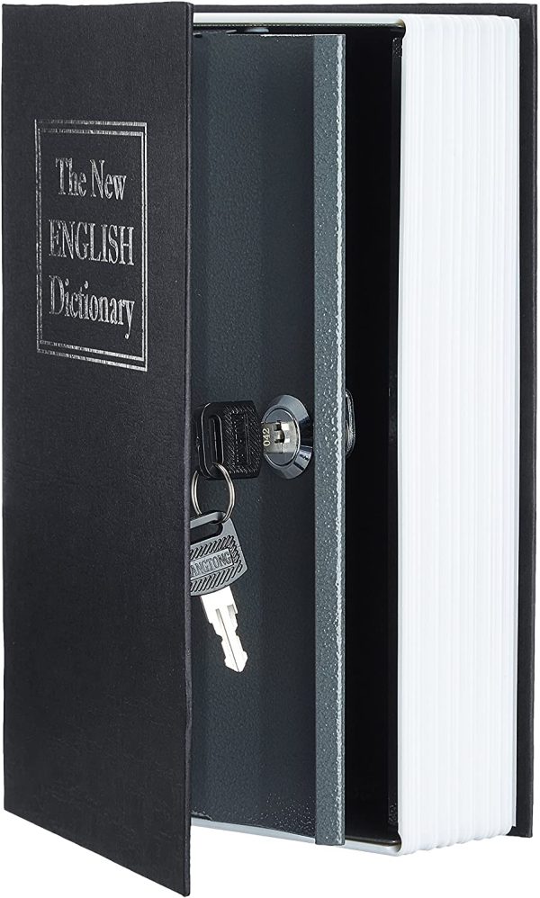 Amazon Basics Book Safe, Key Lock, Black - Image 4