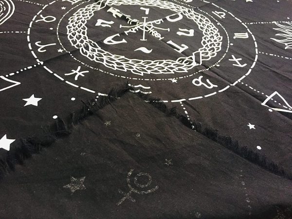 Altar Cloth Gold Silver 12 Constellation Stars Universe Wiccan Wicca Alter Cloth by  46x46 cm?M? - Image 2