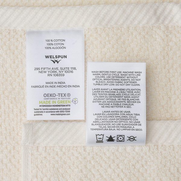 Welhome Franklin Premium  2 Piece Bath Sheets | Cream | Popcorn Textured | Highly Absorbent | Durable | Low Lint | Hotel & Spa Bathroom Towels | 600 GSM | Machine Washable - Image 6