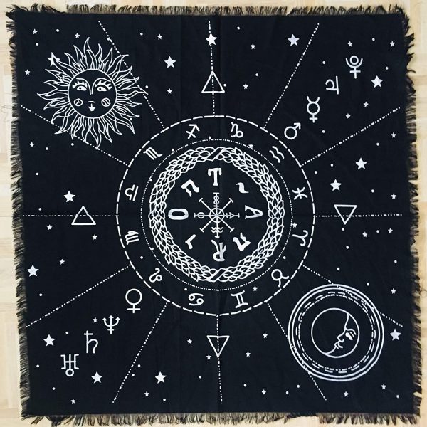 Altar Cloth Gold Silver 12 Constellation Stars Universe Wiccan Wicca Alter Cloth by  46x46 cm?M? - Image 7