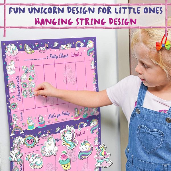 Potty Training Chart for Toddlers ??Unicorn Design - Sticker Chart, 4 Week Reward Chart, Certificate, Instruction Booklet and More ??for Boys and Girls - Image 6