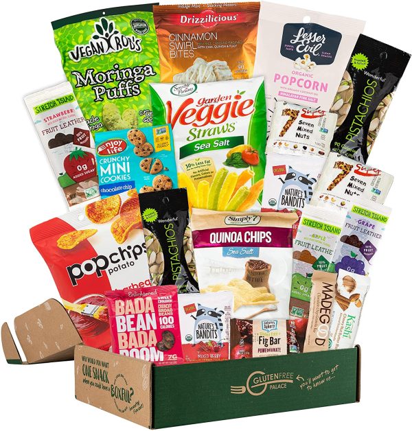 Vegan Snacks Care Package - Plant-Based Vegan, Gluten Free, Dairy Free, Non-GMO Cookies, Bars, Chips, Puffs, Fruit & Nuts. [20 Count], - Image 8