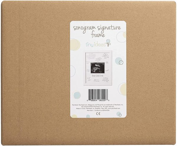 Tiny Ideas Sonogram Signature Frame Guest Book, Perfect for any Baby Registry, Marker Included For Guests to Leave Well-Wishes?M?Great for Celebrating Baby Showers or Birthdays, White