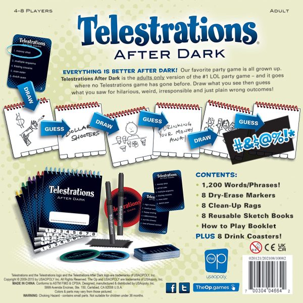 USAOPOLY Telestrations After Dark Board Game - PG000-410 - Image 8