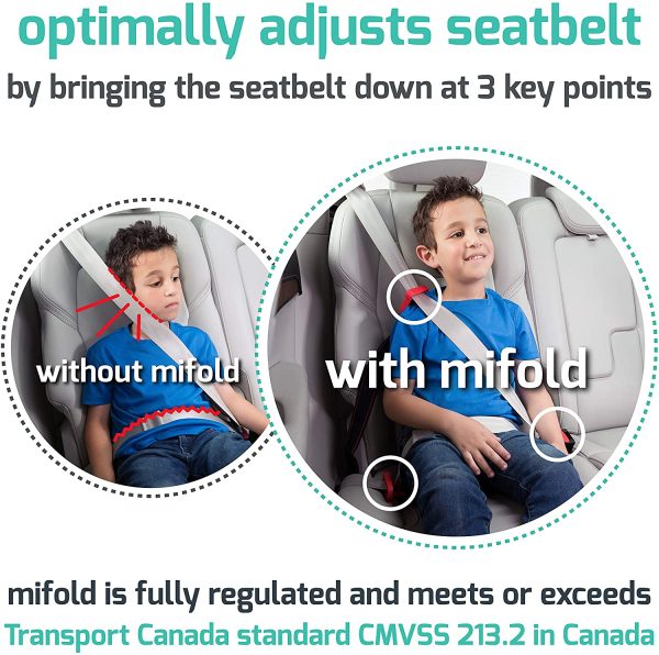 mifold MF01CDBL Grab-and-Go Car Booster Seat, Denim Blue - Image 7