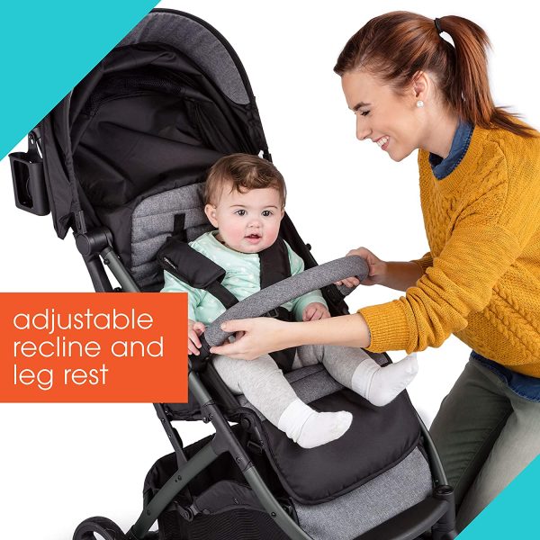 Summer Infant 3Dpac CS+ Compact Fold Stroller, Ash Gray - Image 2