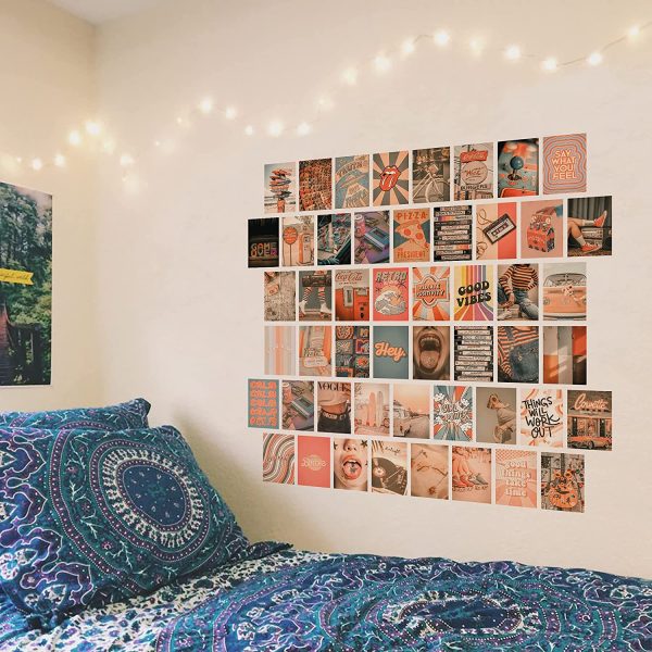 Waschb??r Wall Collage Kit Aesthetic Pictures,50PCS 4x6 inch Retro 80s 90s Cute VSCO Aesthetic Room Decor for Teen Girls,Wall Art Print???mall Poster??Sall Collage Kit Vintage Aesthetic 80s, Posters for Room Aesthetic 90s - Image 3