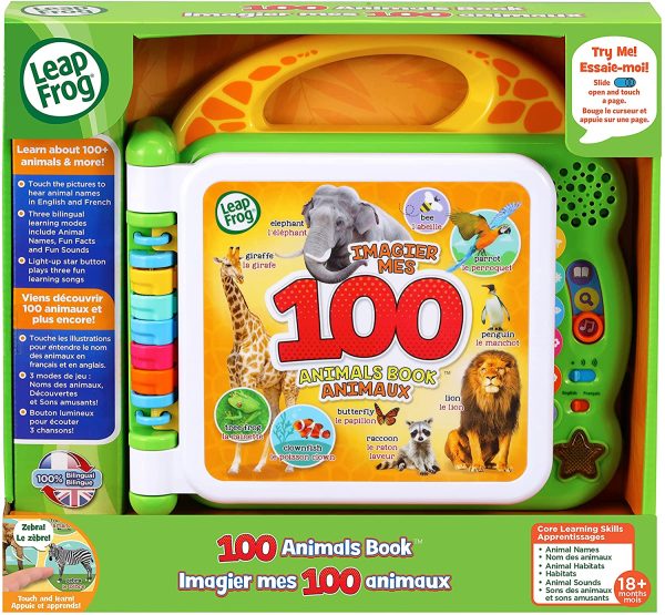 LeapFrog 100 Animals Book (Bilingual - English/French) Multicolor