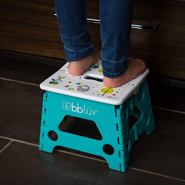 bbl??v - St??p - Foldable Step Stool - Safe, Compact and Easy to Clean (Aqua) - Image 9