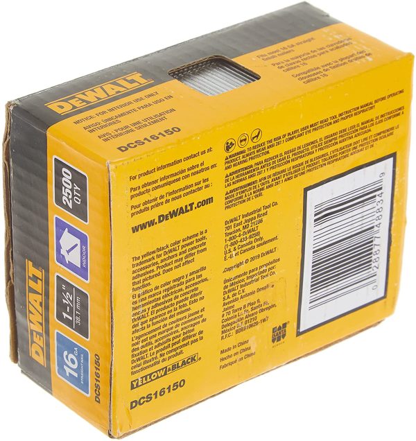 DEWALT DCS16150 1-1/2-Inch by 16 Gauge Finish Nail, 2,500 per Box - Image 3