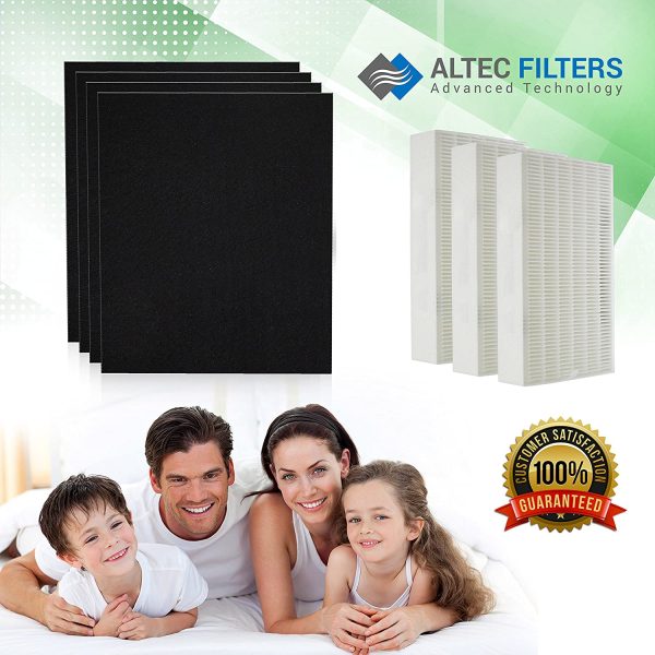 Altec Filters True HEPA Premium Quality Replacement Filters Compatible for HPA300 Air Purifier, 3 True HEPA Filters Plus 4 Activated Carbon Prefilters HRF-R3 HRF-AP1 Filter R HPA300c - Image 4