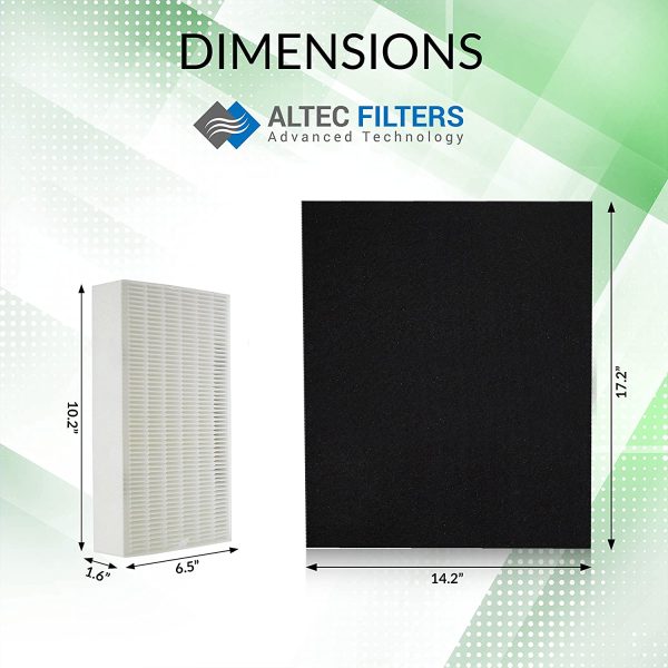 Altec Filters True HEPA Premium Quality Replacement Filters Compatible for HPA300 Air Purifier, 3 True HEPA Filters Plus 4 Activated Carbon Prefilters HRF-R3 HRF-AP1 Filter R HPA300c - Image 8