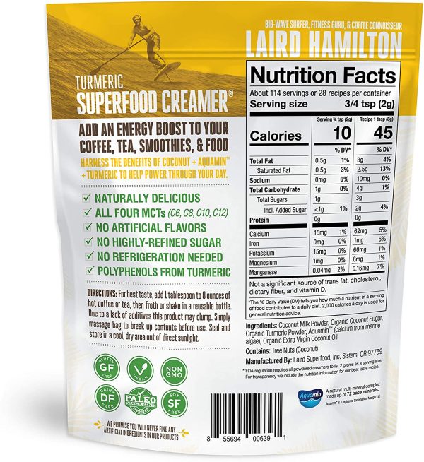 Laird Superfood Turmeric Creamer, 227 Grams - Image 8