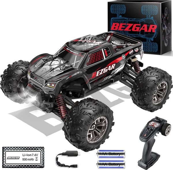 BEZGAR 5 RC Car, High Speed Remote Control Truck 4WD 1:20 Scale Hobby Grade 30 Km/h All Terrains Boys Electric Toy Off Road Monster Vehicle Crawler for Kids and Adults - Image 2