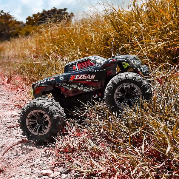 BEZGAR 5 RC Car, High Speed Remote Control Truck 4WD 1:20 Scale Hobby Grade 30 Km/h All Terrains Boys Electric Toy Off Road Monster Vehicle Crawler for Kids and Adults - Image 4