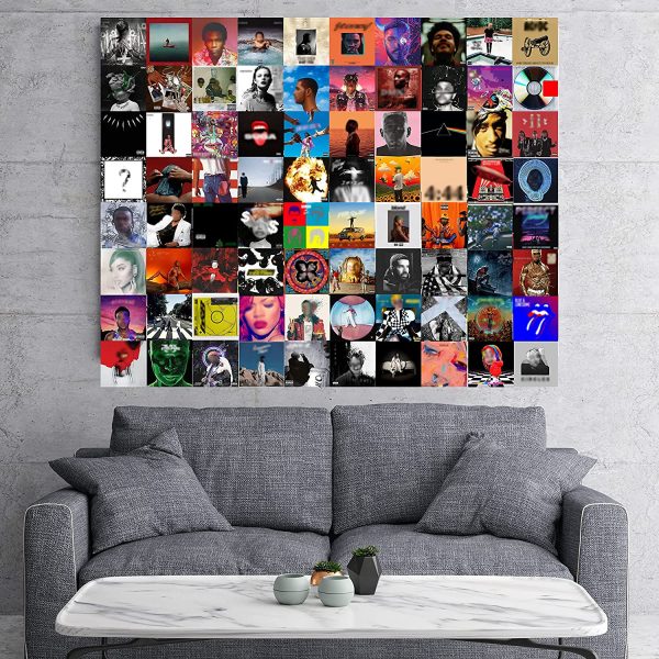 80 Pcs Print Album Covers | Unique Square Printed Photos 4x4 inches | Album Cover Posters Collage Kit | Music Posters for Room Aesthetic | Aesthetic Posters | Poster Pack | Album Cover Art Posters | Wall Posters - Image 9