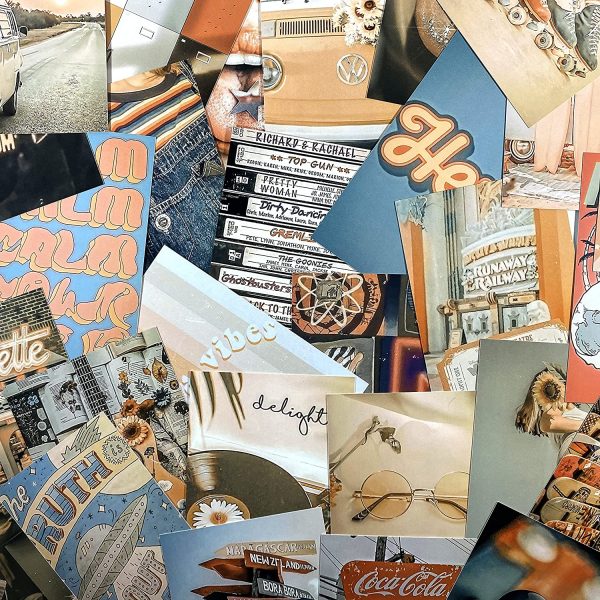 Waschb??r Wall Collage Kit Aesthetic Pictures,50PCS 4x6 inch Retro 80s 90s Cute VSCO Aesthetic Room Decor for Teen Girls,Wall Art Print???mall Poster??Sall Collage Kit Vintage Aesthetic 80s, Posters for Room Aesthetic 90s - Image 2