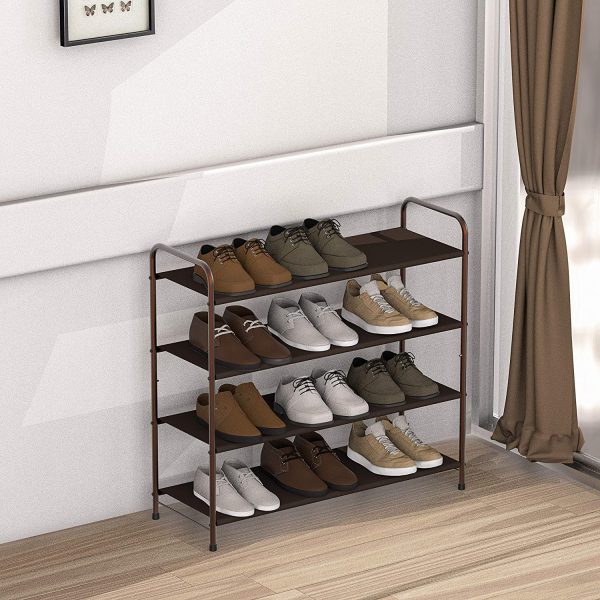 4-Tier Shoe Rack Storage Organizer, Bronze - Image 6