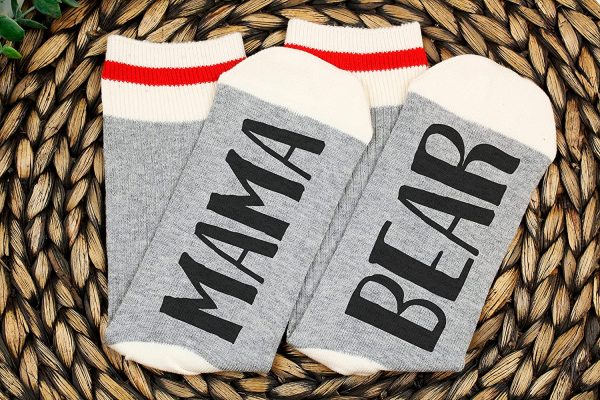 Mama Bear, Funny Socks, Cozy Mother's Day Gift For Her, Self Care Package Valentine Best Friend Girlfriend - Image 2