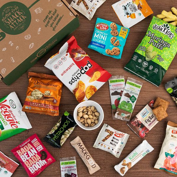 Vegan Snacks Care Package - Plant-Based Vegan, Gluten Free, Dairy Free, Non-GMO Cookies, Bars, Chips, Puffs, Fruit & Nuts. [20 Count], - Image 2